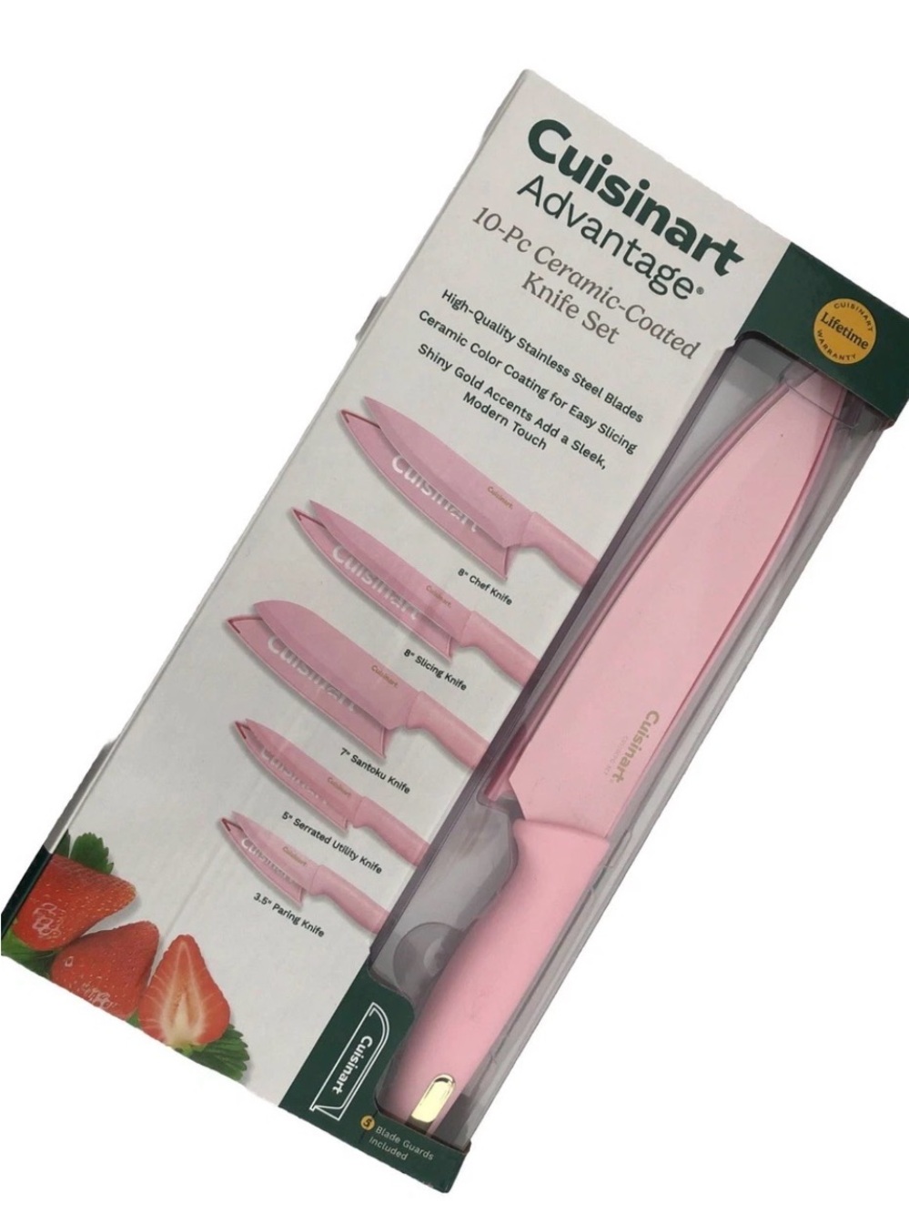 Cuisinart Advantage Pink 10-pc Knife Set